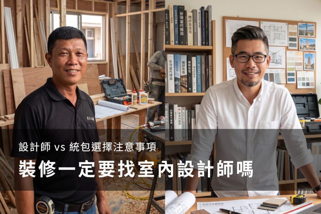 一定要找室內設計師嗎？設計師 vs 統包選擇注意事項